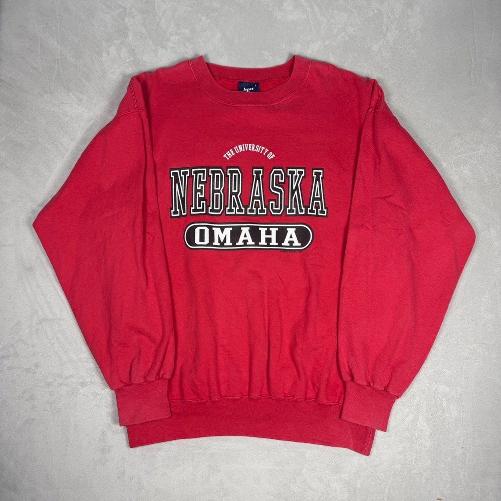 90s Mens Jones & Mitchell University of Nebraska Omaha Sweatshirt Large